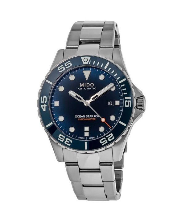 Mido Ocean Star 600 Chronometer blaues Zifferblatt Automatik-Taucheruhr M026.608.11.041.01 600M Herrenuhr