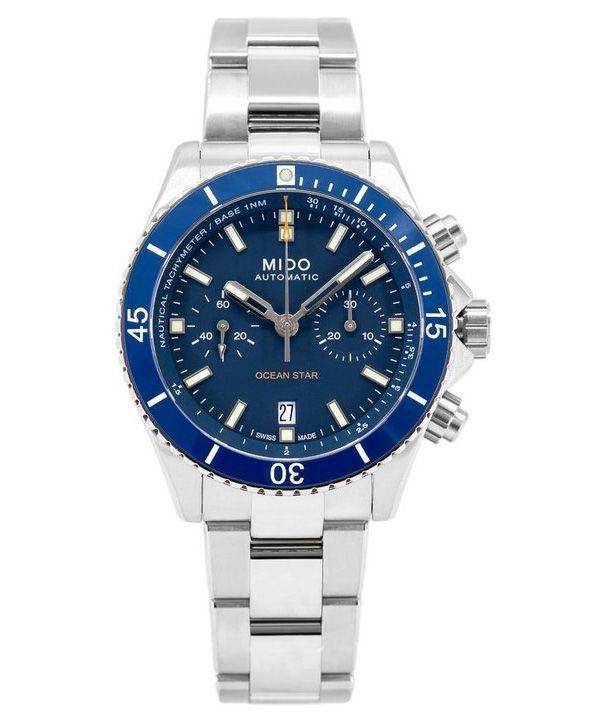 Mido Ocean Star Chronograph Titan Blaues Zifferblatt Automatische Taucheruhr M026.627.44.041.00 200M Herrenuhr