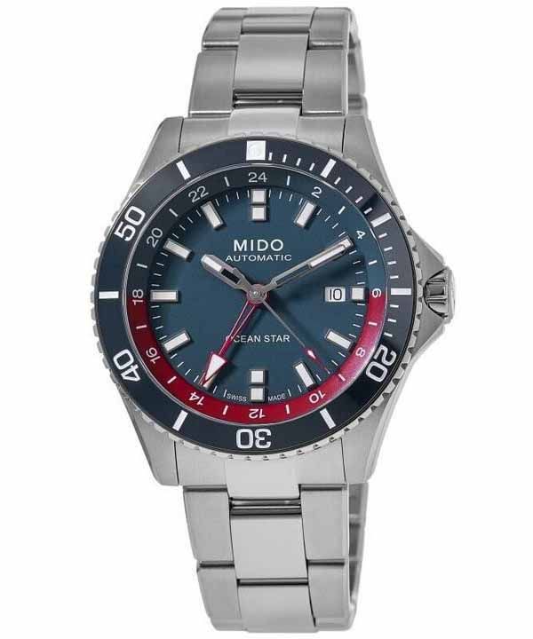 Mido Ocean Star GMT Special Edition blaues Zifferblatt automatische Taucheruhr M026.629.11.041.00 200M Herrenuhr mit zusätzliche