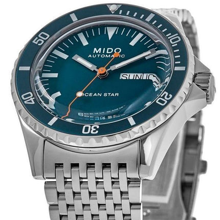 Mido Ocean Star Tribute Special Edition, automatische Taucheruhr M026.830.11.041.00, 200 m, blaues Zifferblatt, Herrenuhr mit Ge