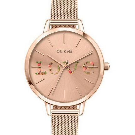 Oui &  Me Grande Fleurette Roségoldfarbener Edelstahl Quarz ME010112 Damenuhr