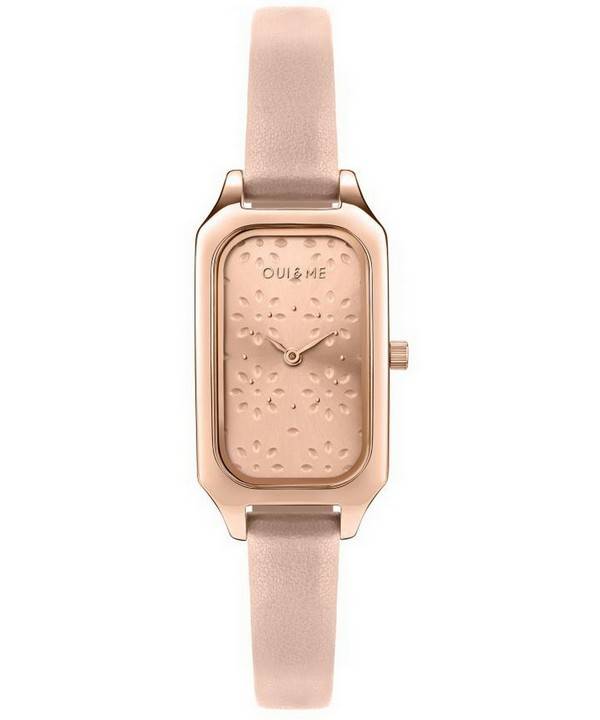 Oui &  Me Finette Roségold Sunray Zifferblatt Lederarmband Quarz ME010162 Damenuhr