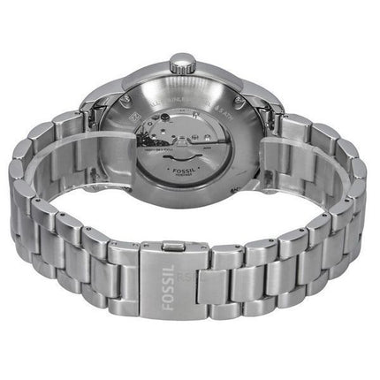 Fossil Heritage ME3224 Unisex-Armbanduhr, Edelstahl, grünes Zifferblatt, Automatik