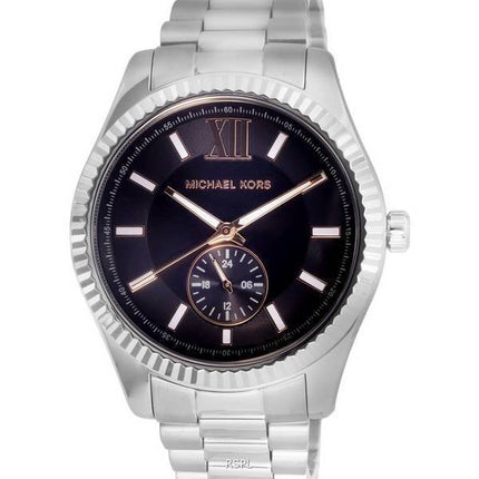 Michael Kors Lexington Edelstahl Multifunktions schwarzes Zifferblatt Quarz MK8946 100M Herrenuhr