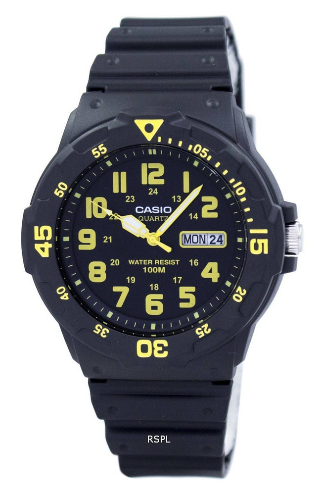 Casio Quarz Analog schwarzes Zifferblatt MRW-200H-9BVDF MRW-200H-9BV Herrenuhr