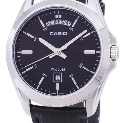 Casio Analog-schwarzes Zifferblatt MTP-1370L-1AVDF MTP-1370L-1AV Herrenuhr