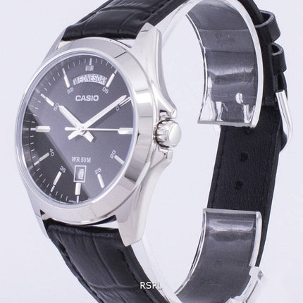 Casio Analog-schwarzes Zifferblatt MTP-1370L-1AVDF MTP-1370L-1AV Herrenuhr