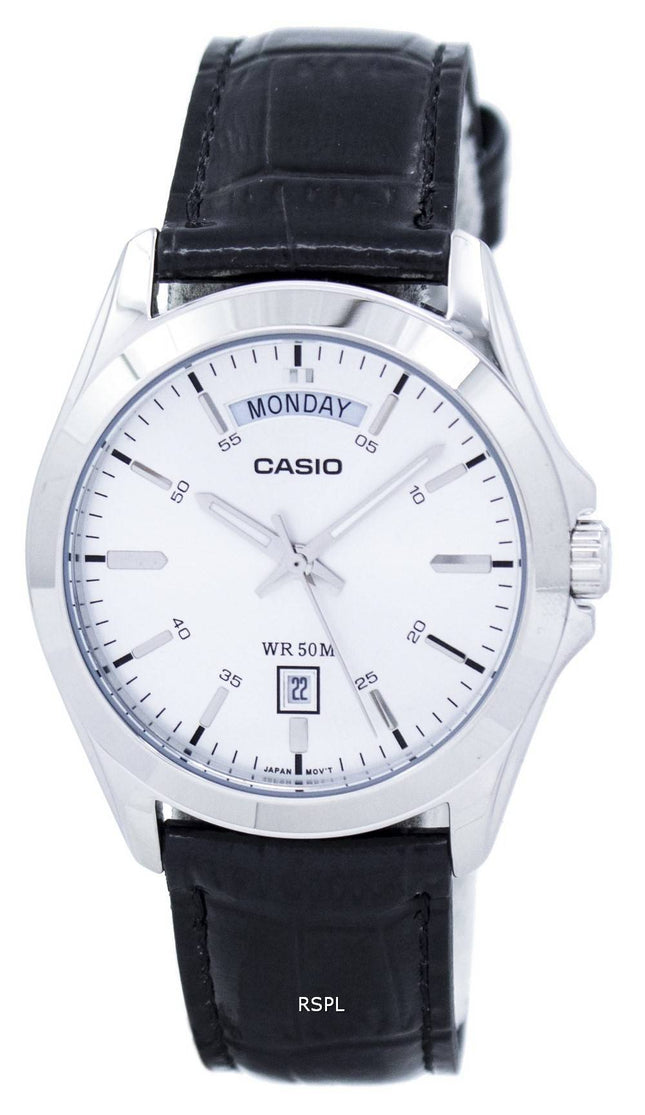 Casio Analog Silber Zifferblatt MTP-1370L-7AVDF MTP-1370L-7AV Herrenuhr