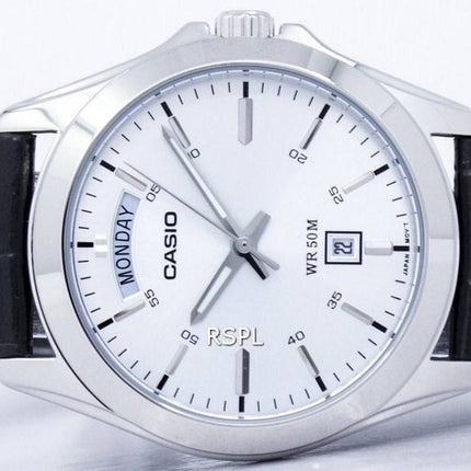 Casio Analog Silber Zifferblatt MTP-1370L-7AVDF MTP-1370L-7AV Herrenuhr