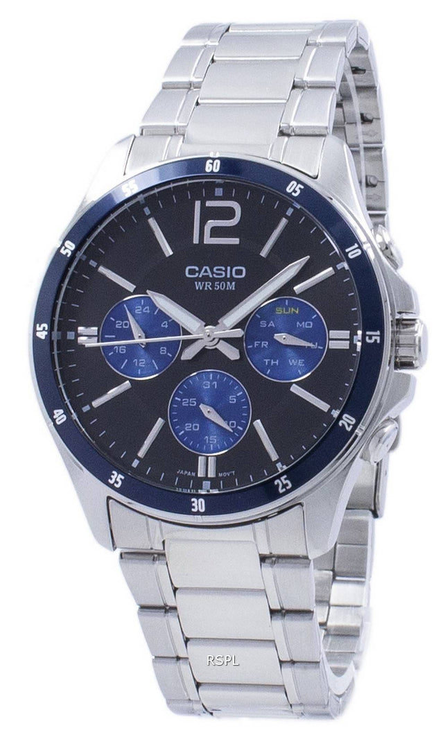 Casio Enticer Analog Quarz MTP-1374D-2AV MTP1374D-2AV Herrenuhr