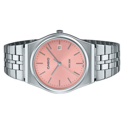 Casio Standard Analog Edelstahl rosa Zifferblatt Quarz MTP-B145D-4AV Unisex-Uhr