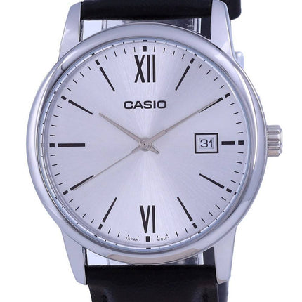 Casio Silbernes Zifferblatt Edelstahl Analog Quarz MTP-V002L-7B3 MTPV002L-7 Herrenuhr