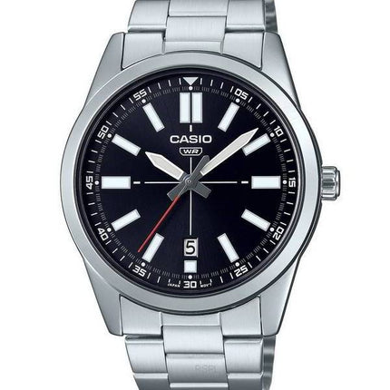 Casio Classic Analog schwarzes Zifferblatt MTP-VD02D-1E MTPVD02D-1 Herrenuhr