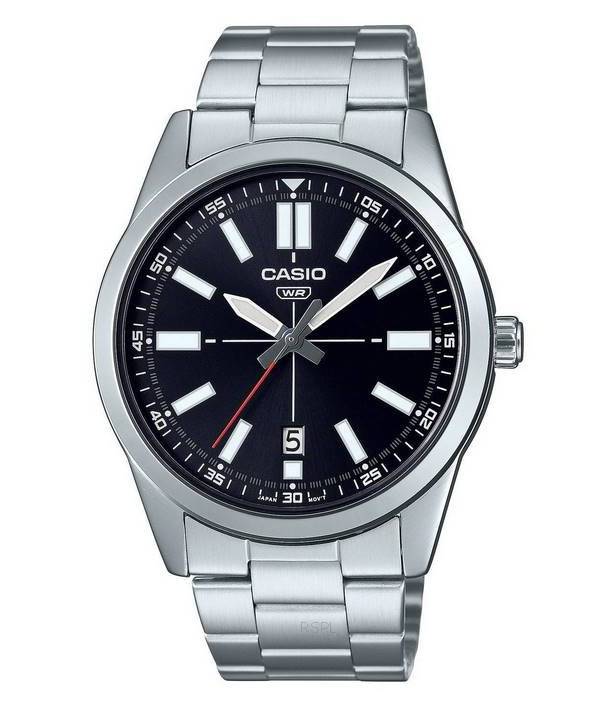 Casio Classic Analog schwarzes Zifferblatt MTP-VD02D-1E MTPVD02D-1 Herrenuhr