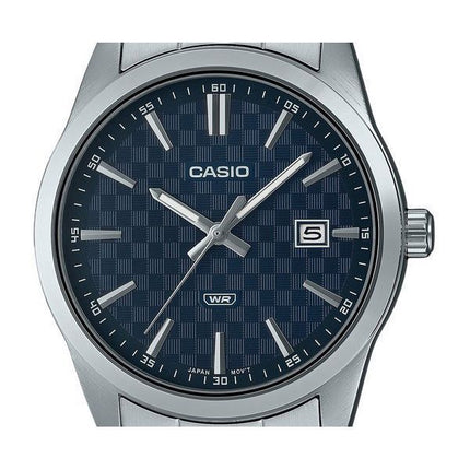 Casio Enticer Analog Edelstahl Blaues Zifferblatt Quarz MTP-VD03D-2A Herrenuhr