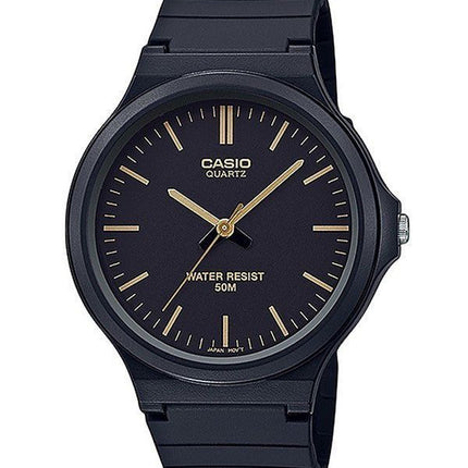 Casio Standard Analog Harzarmband schwarzes Zifferblatt Quarz MW-240-1E2V Herrenuhr