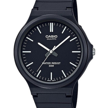 Casio Youth Analog Harzarmband schwarzes Zifferblatt Quarz MW-240-1EV Herrenuhr