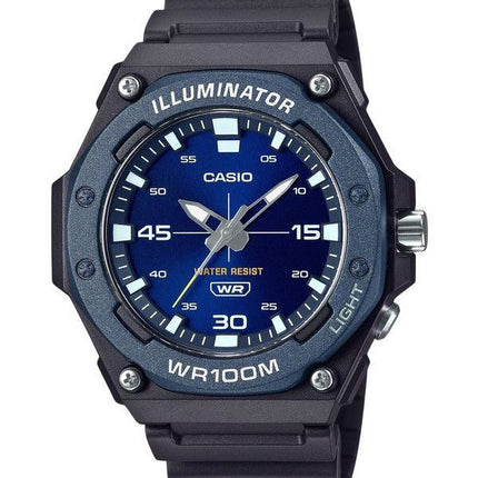 Casio Standard Analog Harzarmband blaues Zifferblatt Quarz MW-620H-2AV 100M Herrenuhr