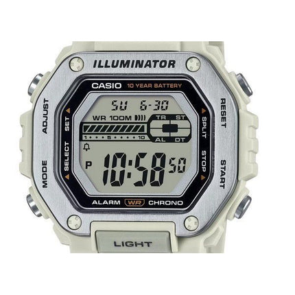 Casio Standard Digital weißes Harzarmband Quarz MWD-110H-8AV 100M Herrenuhr