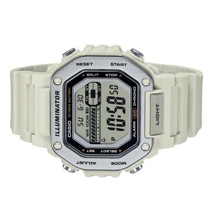 Casio Standard Digital weißes Harzarmband Quarz MWD-110H-8AV 100M Herrenuhr