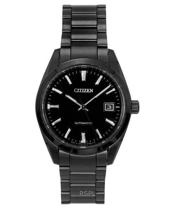 Citizen Collection Night Colour Edition Edelstahl schwarzes Zifferblatt Automatik NB1054-58E 100M Herrenuhr