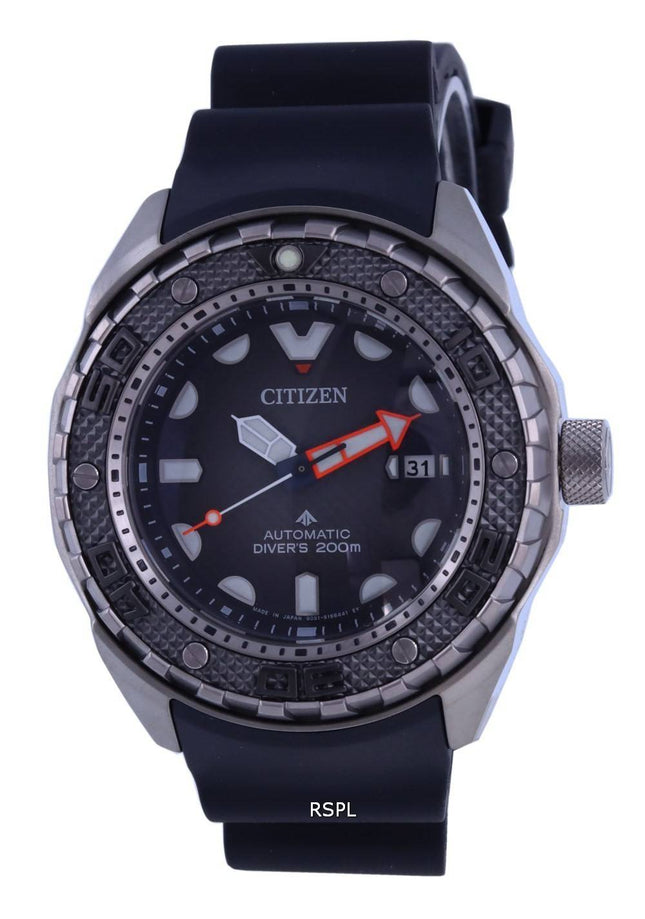 Citizen Promaster Marine Titan Schwarzes Zifferblatt Automatische Taucheruhr NB6004-08E 200M Herrenuhr