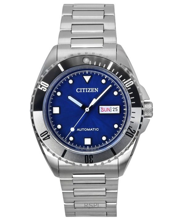 Citizen Sport Edelstahl blaues Zifferblatt Automatik NH7530-52M 100M Herrenuhr