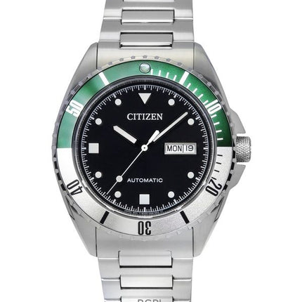 Citizen Sport Edelstahl schwarzes Zifferblatt Automatik NH7531-50E 100M Herrenuhr