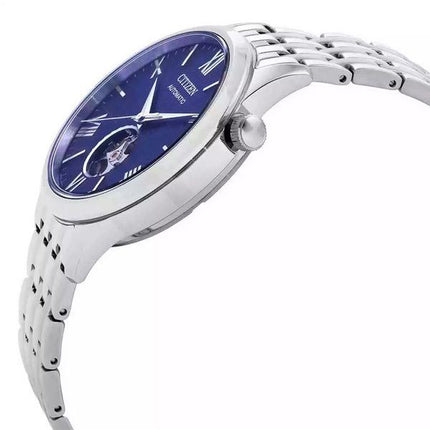 Citizen Edelstahl Open Heart Blaues Zifferblatt Automatik NH9130-84L Herrenuhr