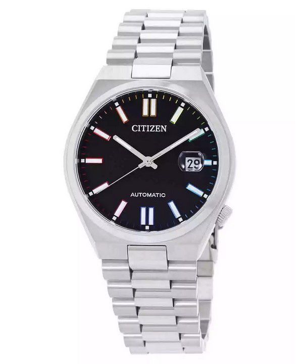 Citizen Tsuyosa Edelstahl schwarzes Zifferblatt Automatik NJ0151-53E Herrenuhr