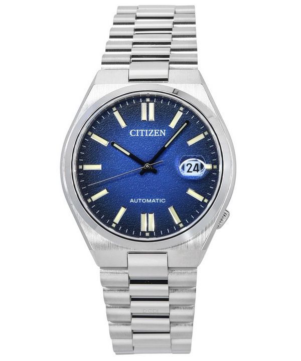 Citizen Tsuyosa Automatik-Herrenuhr NJ0151-88L aus Edelstahl mit blauem Zifferblatt