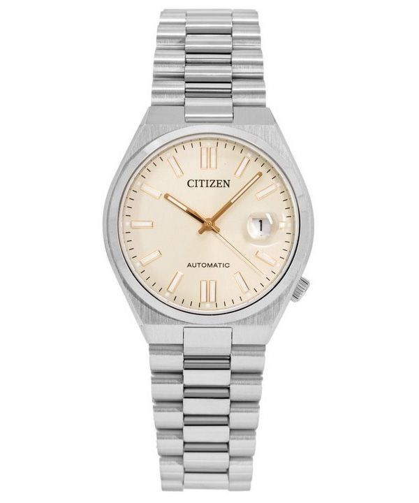 Citizen Tsuyosa Edelstahl Beige Zifferblatt Automatik NJ0151-88W Herrenuhr