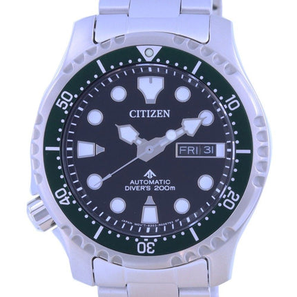 Citizen Promaster Schwarzes Zifferblatt Edelstahl Automatische Taucheruhr NY0084-89E 200M Herrenuhr