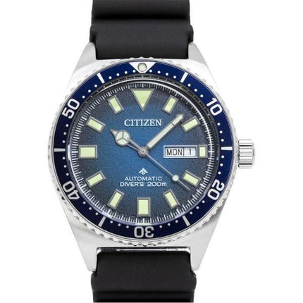 Citizen Promaster Automatik-Taucheruhr mit Kautschukarmband und blauem Zifferblatt NY0129-07L 200M