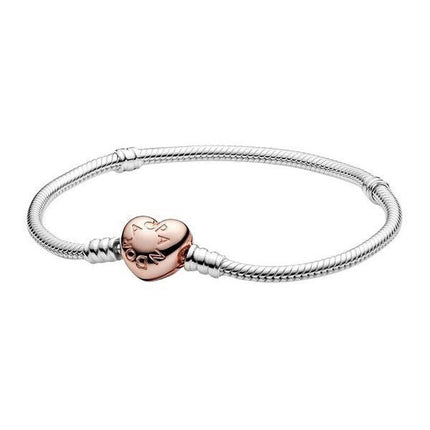 Pandora Moments Schlangenkettenarmband mit Herzverschluss 580719-17 für Damen