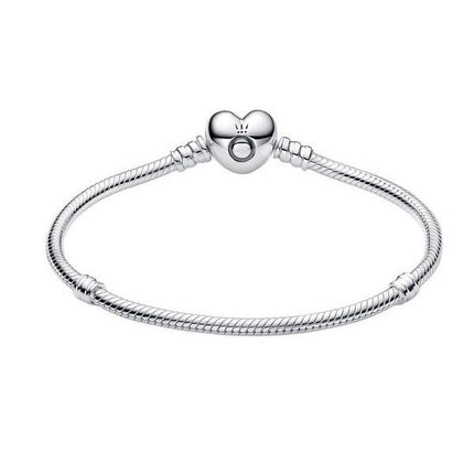 Pandora Moments Silberarmband mit herzförmigem Verschluss 590719-18 für Damen