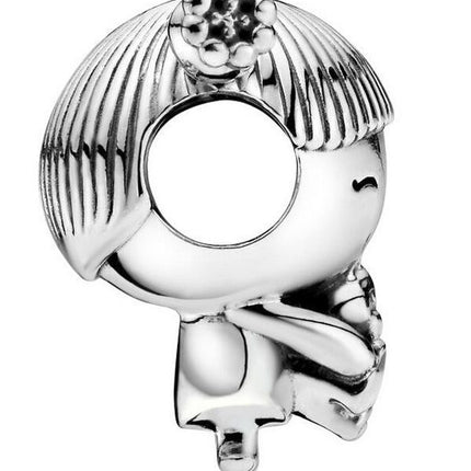 Pandora Kleines Mädchen Charm mit rosa Emaille 798016EN160 für Damen