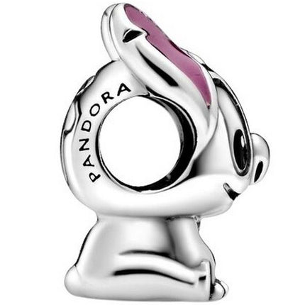 Pandora Disney Lilo und Stitch Silber Charm mit schwarzer und violetter Emaille 798844C01 für Damen