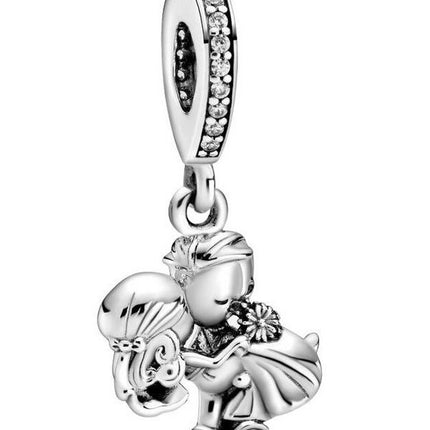 Pandora Verheiratetes Paar Sterling Silber Anhänger Charm mit klarem Zirkonia 798896C01 für Damen