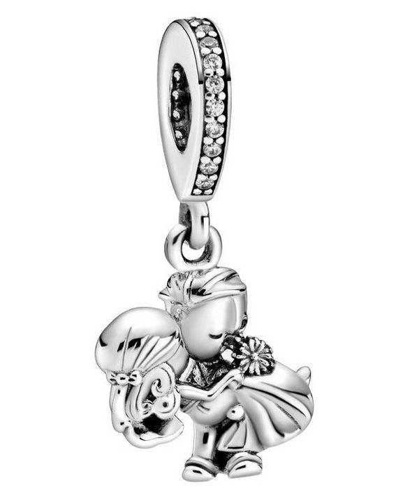 Pandora Verheiratetes Paar Sterling Silber Anhänger Charm mit klarem Zirkonia 798896C01 für Damen