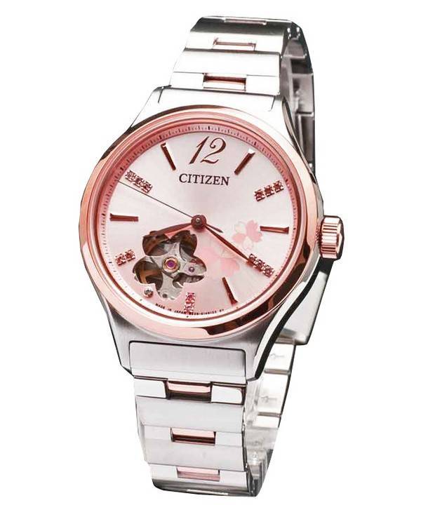 Citizen Automatik "SAKURA" Limited Edition Swarovski Kristallen PC1006-50 X Damenuhr