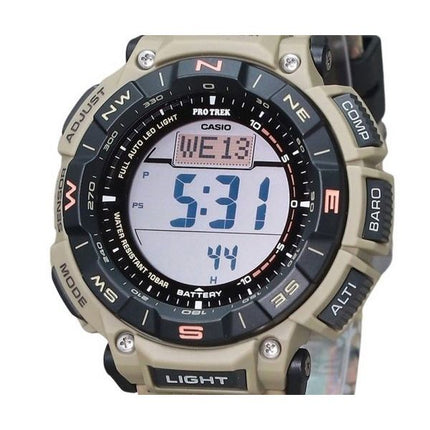 Casio ProTrek Climber Line Digital Beige Silikonarmband Robuste Solar PRG-340SC-5 100M Herrenuhr