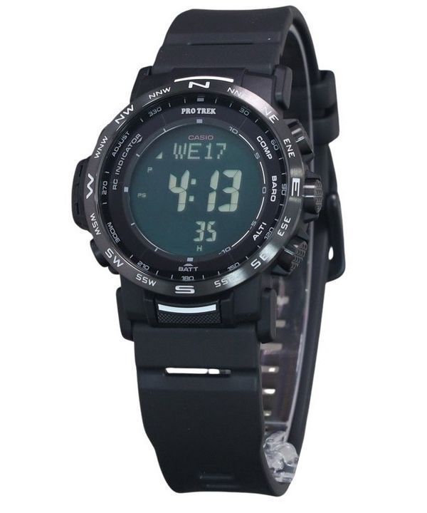 Casio Pro Trek Climber Digitale biobasierte Harzarmband Tough Solar PRW-35Y-1B 100M Herrenuhr