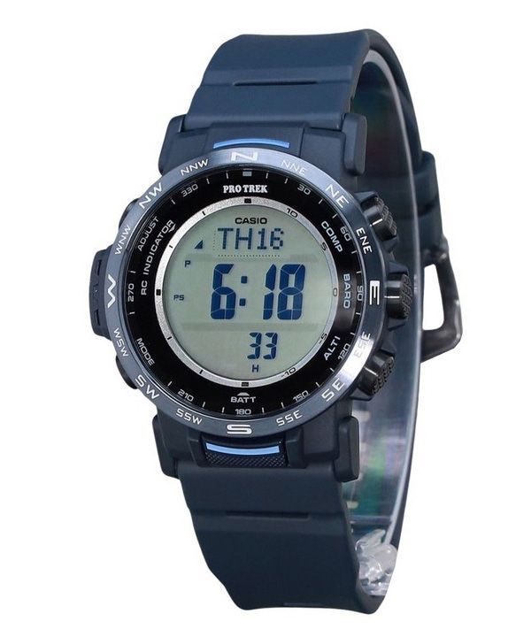 Casio ProTrek Climber Line Digital Blau Biobasiertes Harz Robuste Solar PRW-35Y-2 100M Herrenuhr