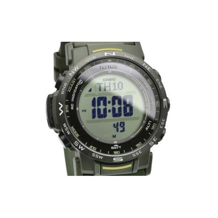 Casio Pro Trek Digitaluhr mit biobasiertem Harzarmband, robuste Solaranlage, PRW-35Y-3B, 100 m