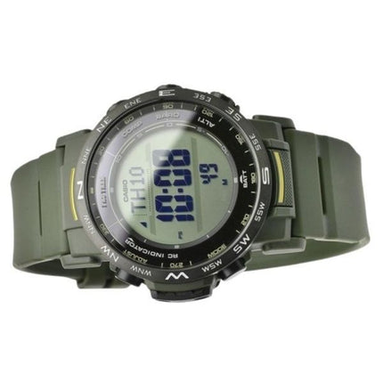 Casio Pro Trek Digitaluhr mit biobasiertem Harzarmband, robuste Solaranlage, PRW-35Y-3B, 100 m