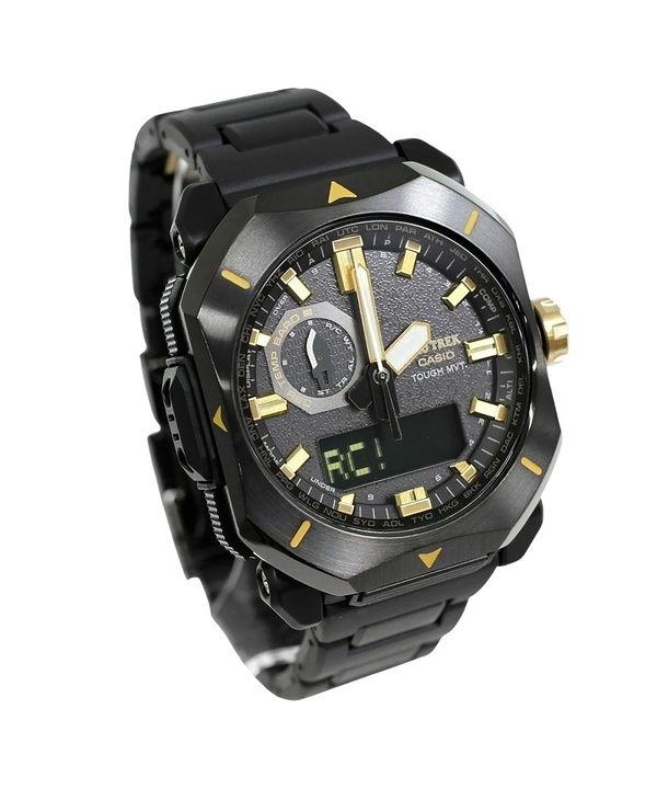 Casio Pro Trek Analog Digital 50. Jubiläum Limitierte Auflage graues Zifferblatt Robuste Solar PRW-6900ZE-1 100M Herrenuhr