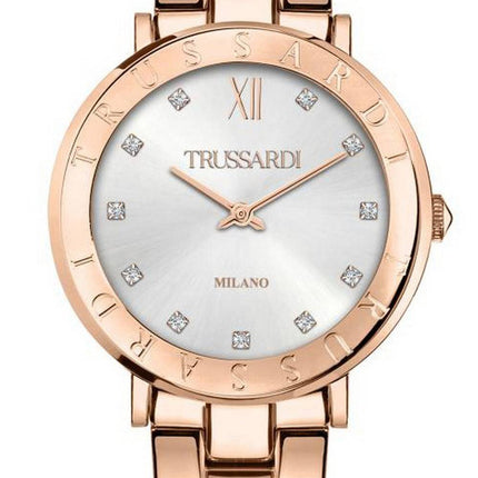 Trussardi T-Vision Crystal Accents Silver Dial Quartz R2453115509 Damenuhr