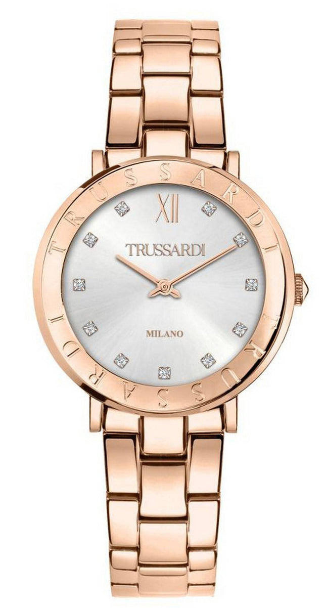 Trussardi T-Vision Crystal Accents Silver Dial Quartz R2453115509 Damenuhr