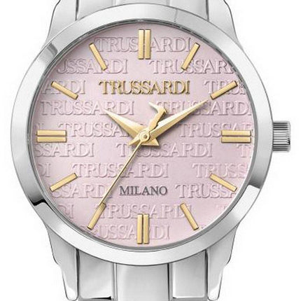 Trussardi T-Bent Pink Edelstahl Zifferblatt Quarz R2453141508 Damenuhr